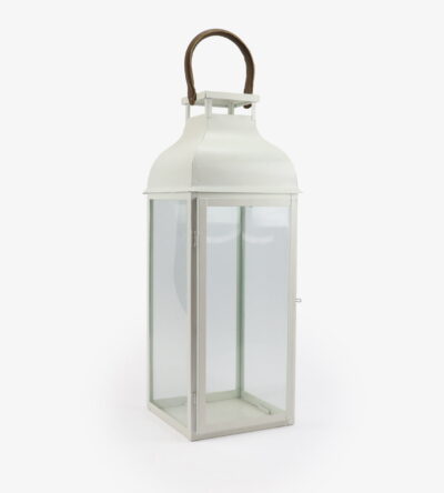 Metallic lantern in white color