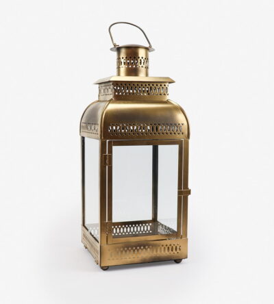 Metallic lantern in gold color