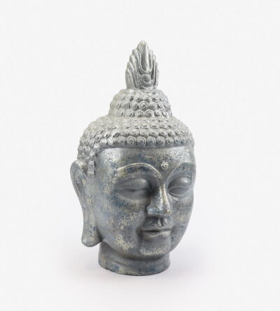 Decorative buddha head in gray color
