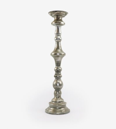 Metal candlestick in silver color