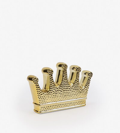 Decorative ceramic crown in gold color