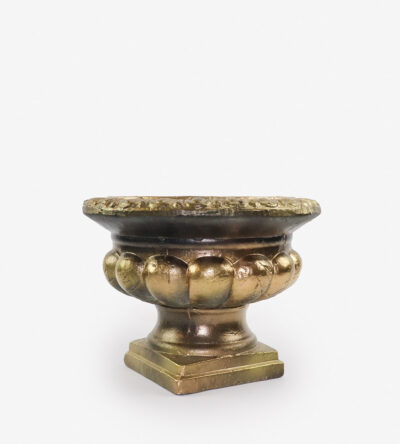 Decorative stone vase in gold color
